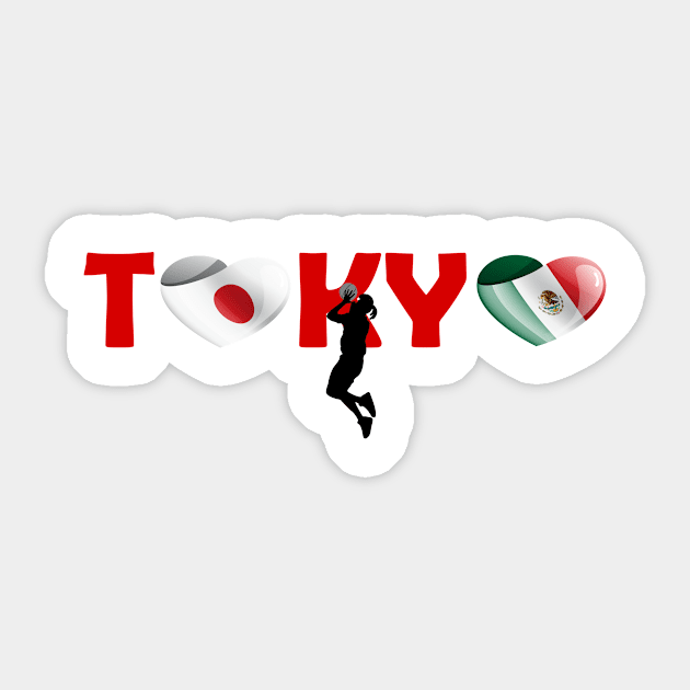 Sports games in Tokyo: Basketball team from Mexico (MX) Sticker by ArtDesignDE